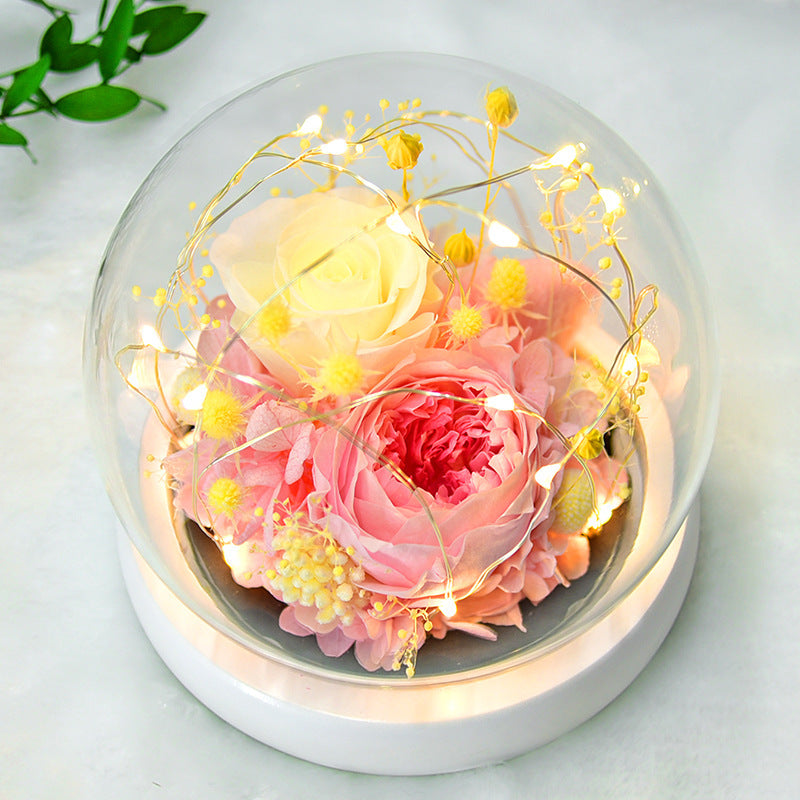 Eternal Flower Rose Glass Cover Gift Box Gift