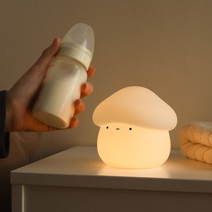 UNew Mushroom Small Night Lamp Cute Silicone Sleeping Timing Night Light Bedside Interesting Charging Ambience Light Room Decor Home Decor