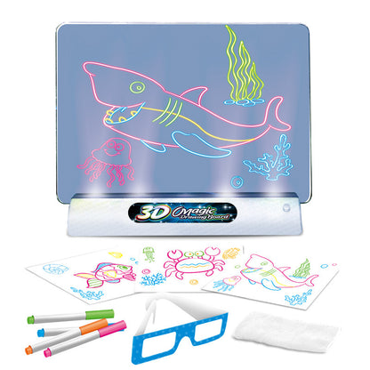 3D Fluorescent Drawing Board Magic Luminous Three-dimensional Writing Board